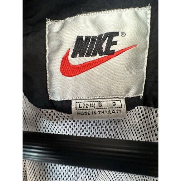 Vintage 90’s Nike Women Windbreaker Jacket Zip Retro Swoosh Purple White Stars L - Picture 7 of 8